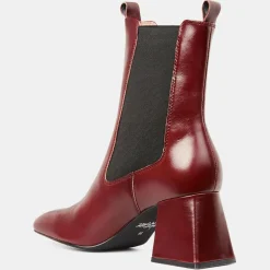 Galeries Lafayette Bottines|Chelsea Boots en Cuir marron - Talon 7 cm