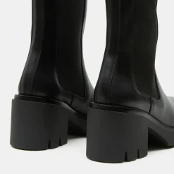 Flattered Bottines|Chelsea Boots en Cuir Mid noires - Talon 8 cm