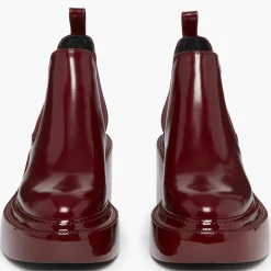 Sonia Rykiel Bottines|Chelsea boots en Cuir Montresor bordeaux - Talon 6 cm