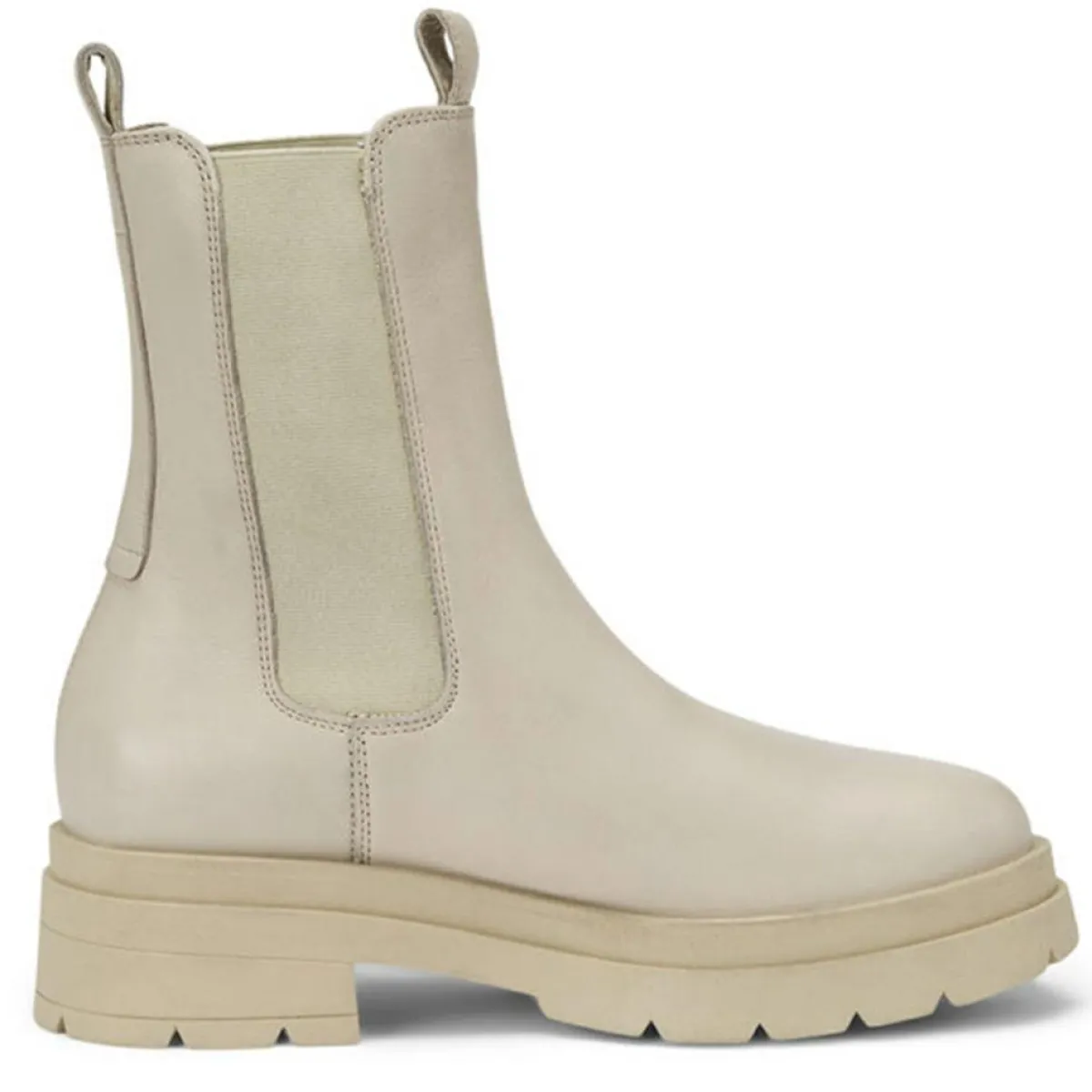 Marc O'Polo Bottines|Chelsea Boots en Cuir tige haute beiges