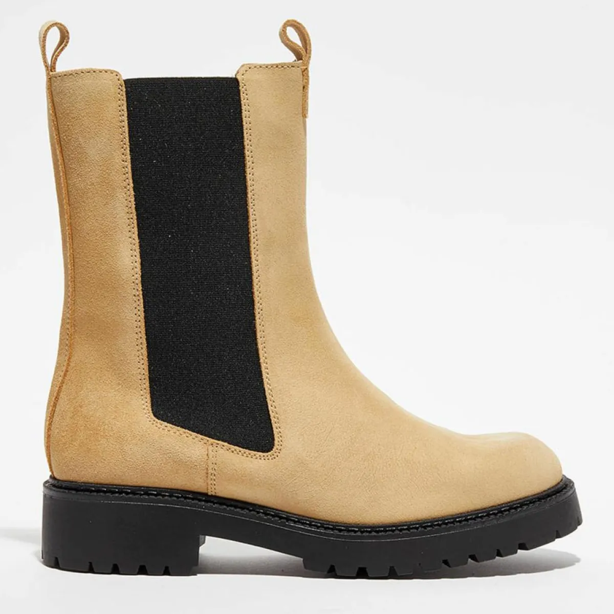 Apologie Bottines|Chelsea boots en Velours de Cuir Alice beiges