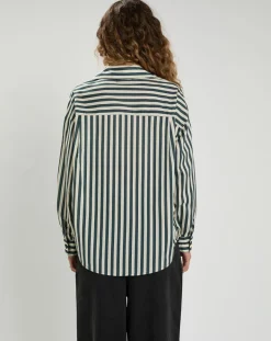 The Korner Chemises|Chemise Emy bleu/crème