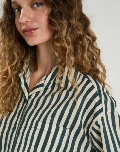 The Korner Chemises|Chemise Emy bleu/crème