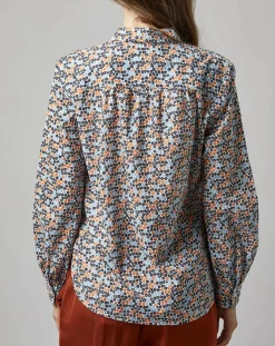 Marc O'Polo Chemises|Chemise à Fleurs orange/bleu