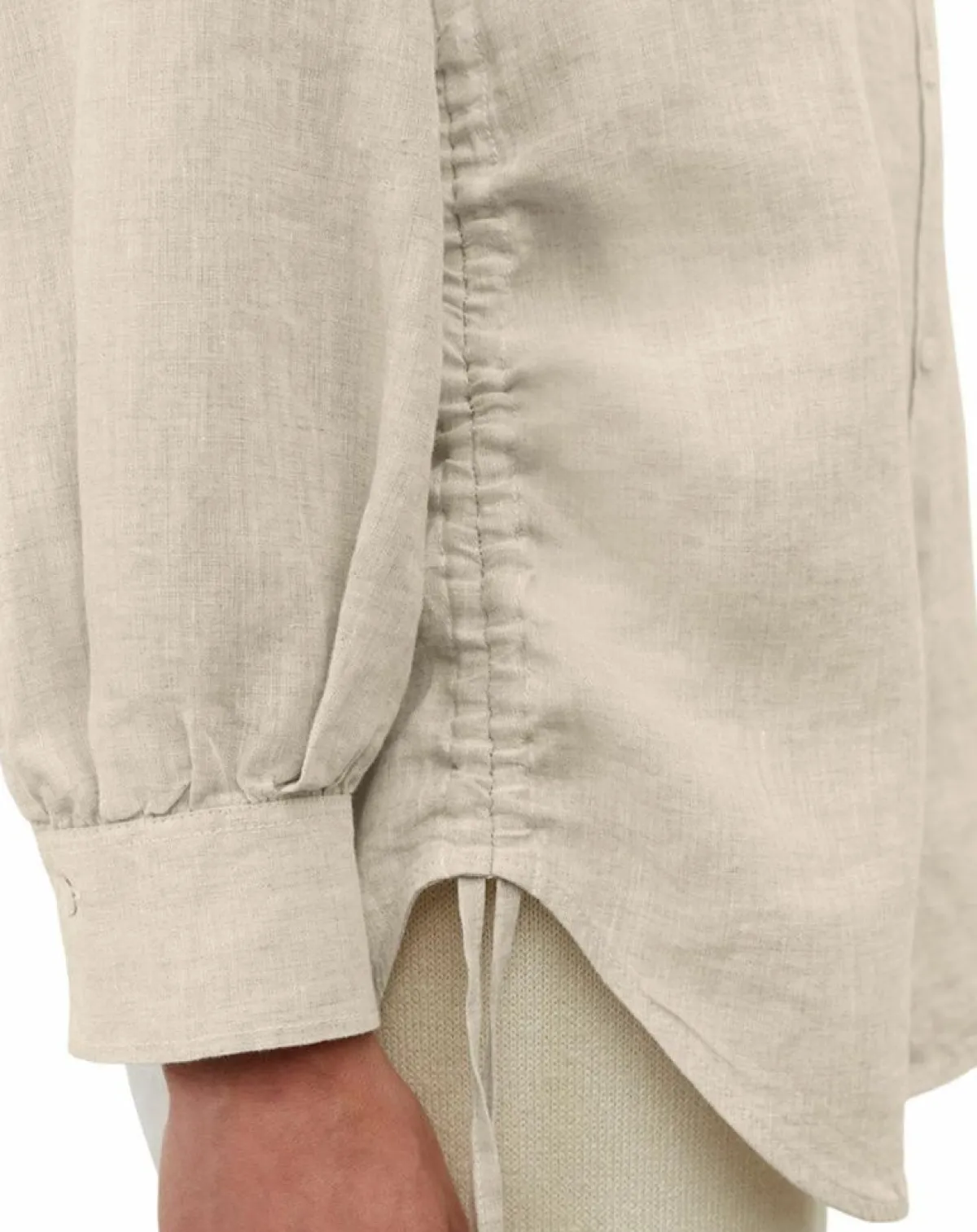 Marc O'Polo Chemises|Chemise 100% Lin Drapé beige