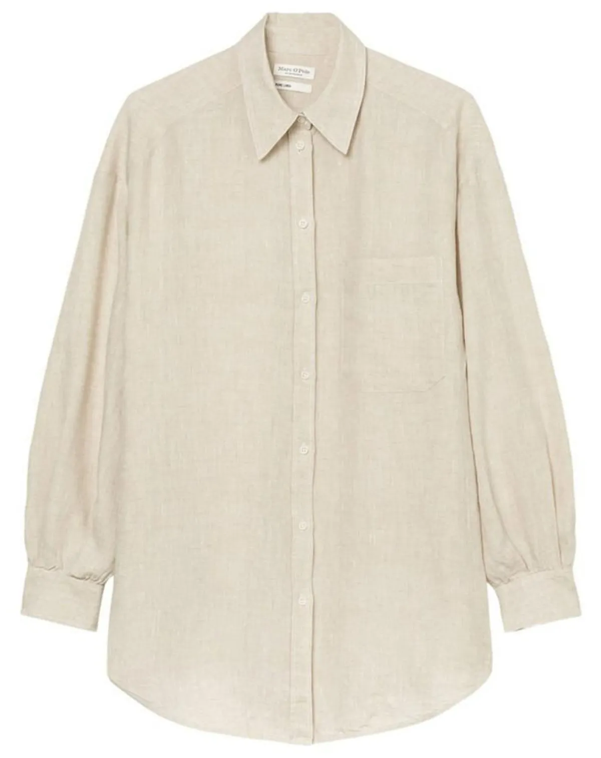 Marc O'Polo Chemises|Chemise 100% Lin Drapé beige