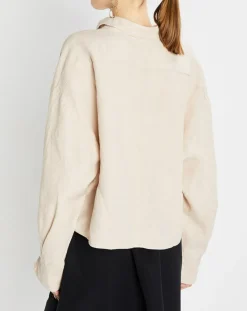 Marc O'Polo Chemises|Chemise 100% Lin manches longues Poche beige