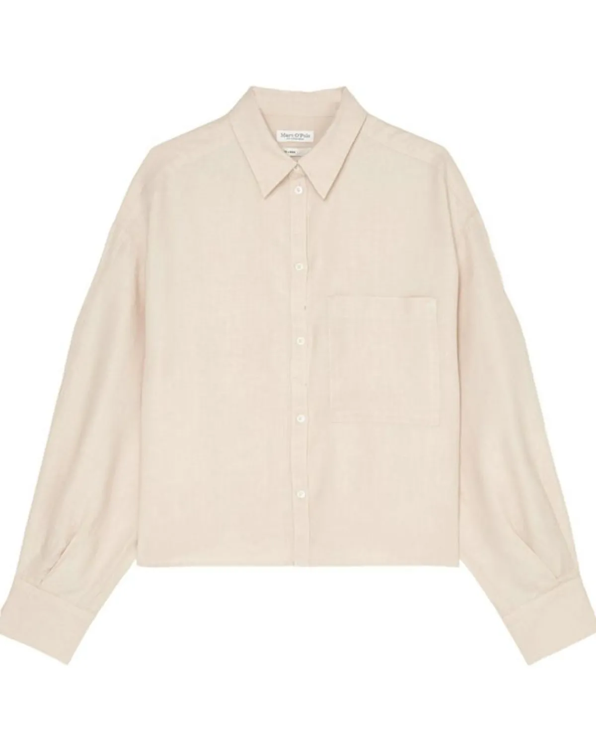 Marc O'Polo Chemises|Chemise 100% Lin manches longues Poche beige