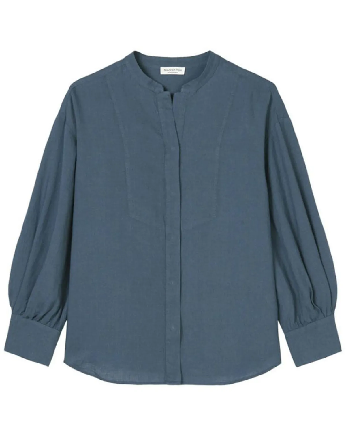 Marc O'Polo Chemises|Chemise 100% Lin sans manches Col bleu moyen