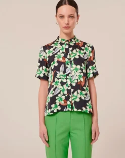 Tara Jarmon Chemises|Chemise à motif fleurs nocturne
