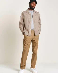 Bellerose Chemises|Chemise ajustée Goet à carreaux beige