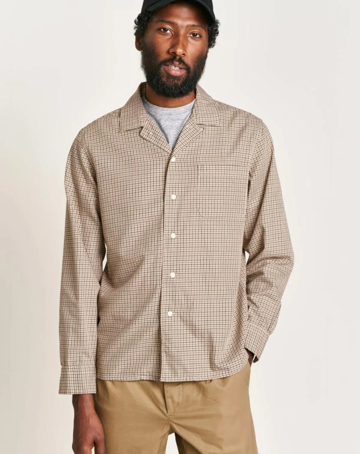 Bellerose Chemises|Chemise ajustée Goet à carreaux beige