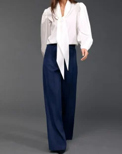 Lauren Vidal Chemises|Chemise Azami rayée blanche