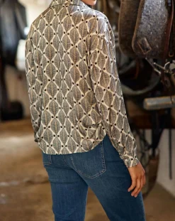 Lauren Vidal Chemises|Chemise Bold imprimée palme