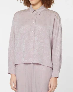Forte forte Chemises|Chemise Boxy Jacquard mauve