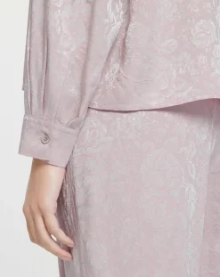 Forte forte Chemises|Chemise Boxy Jacquard mauve