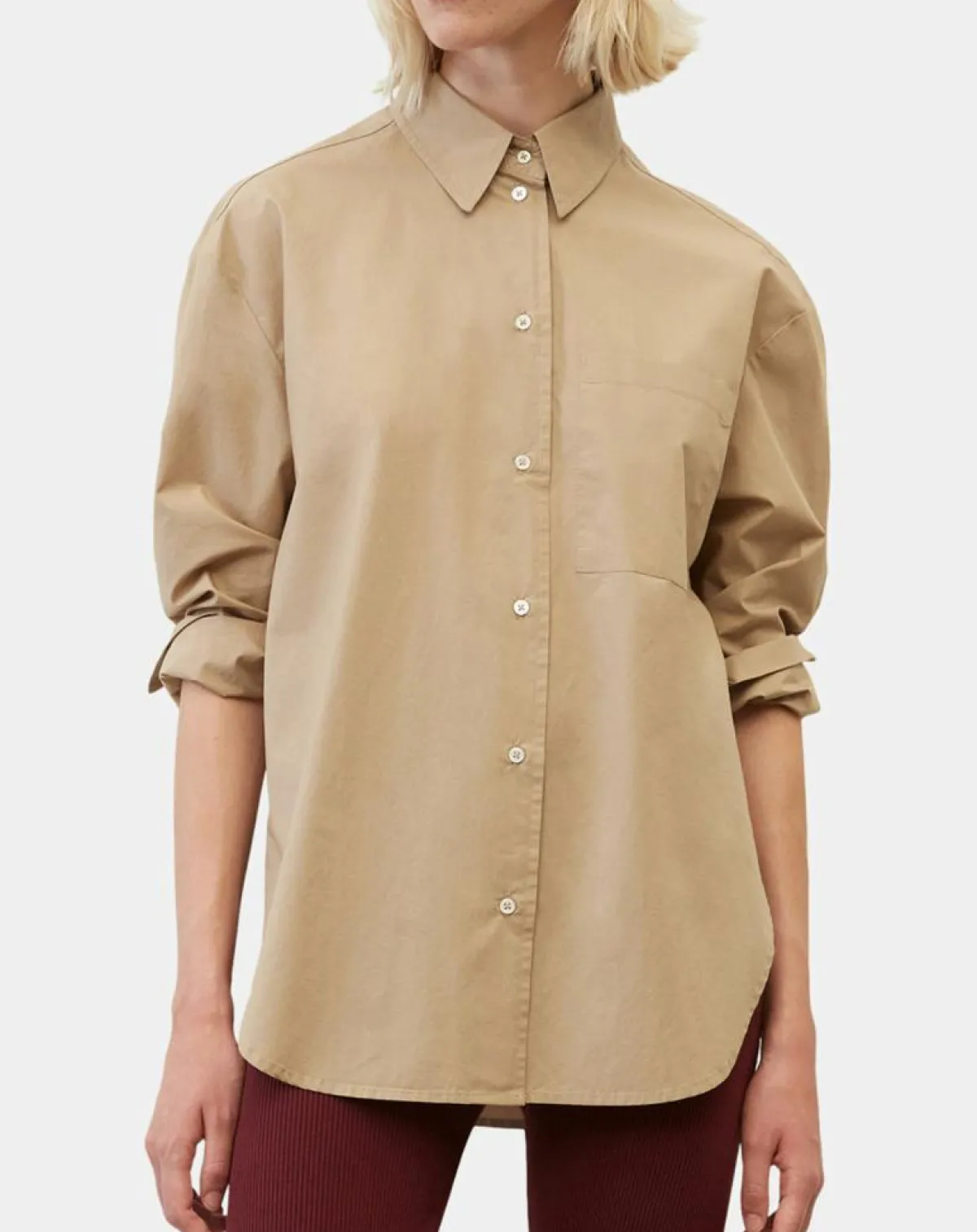 Marc O'Polo Chemises|Chemise boyfriend beige