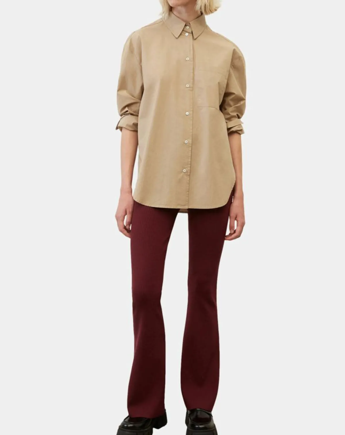 Marc O'Polo Chemises|Chemise boyfriend beige