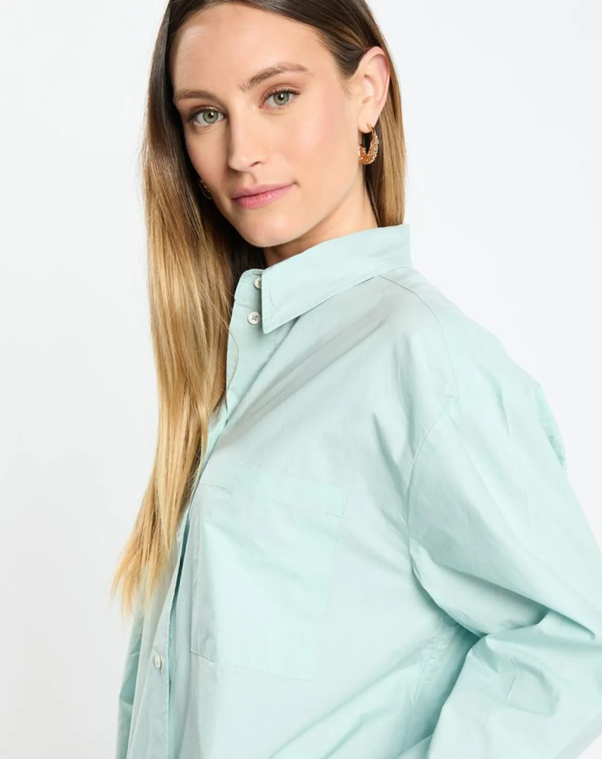 Marc O'Polo Chemises|Chemise boyfriend bleu clair