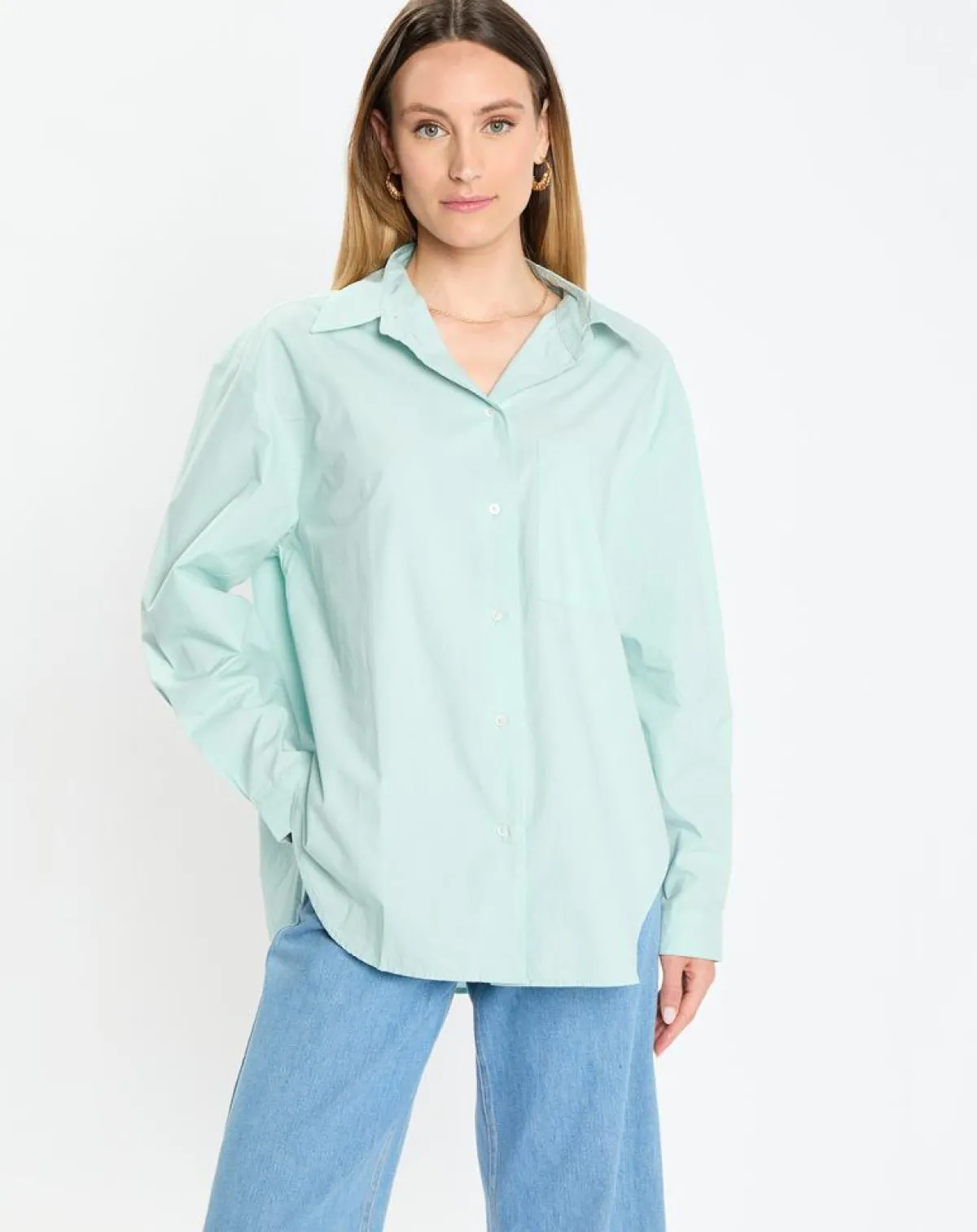 Marc O'Polo Chemises|Chemise boyfriend bleu clair
