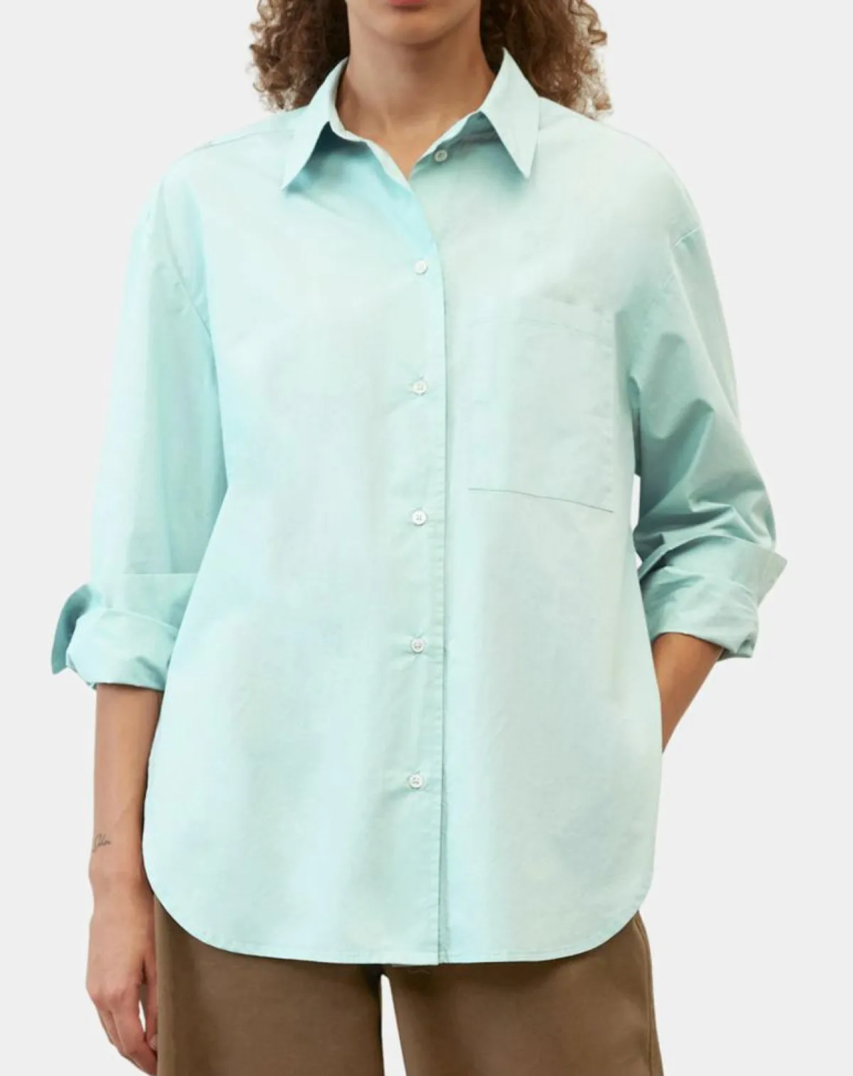 Marc O'Polo Chemises|Chemise boyfriend bleu clair