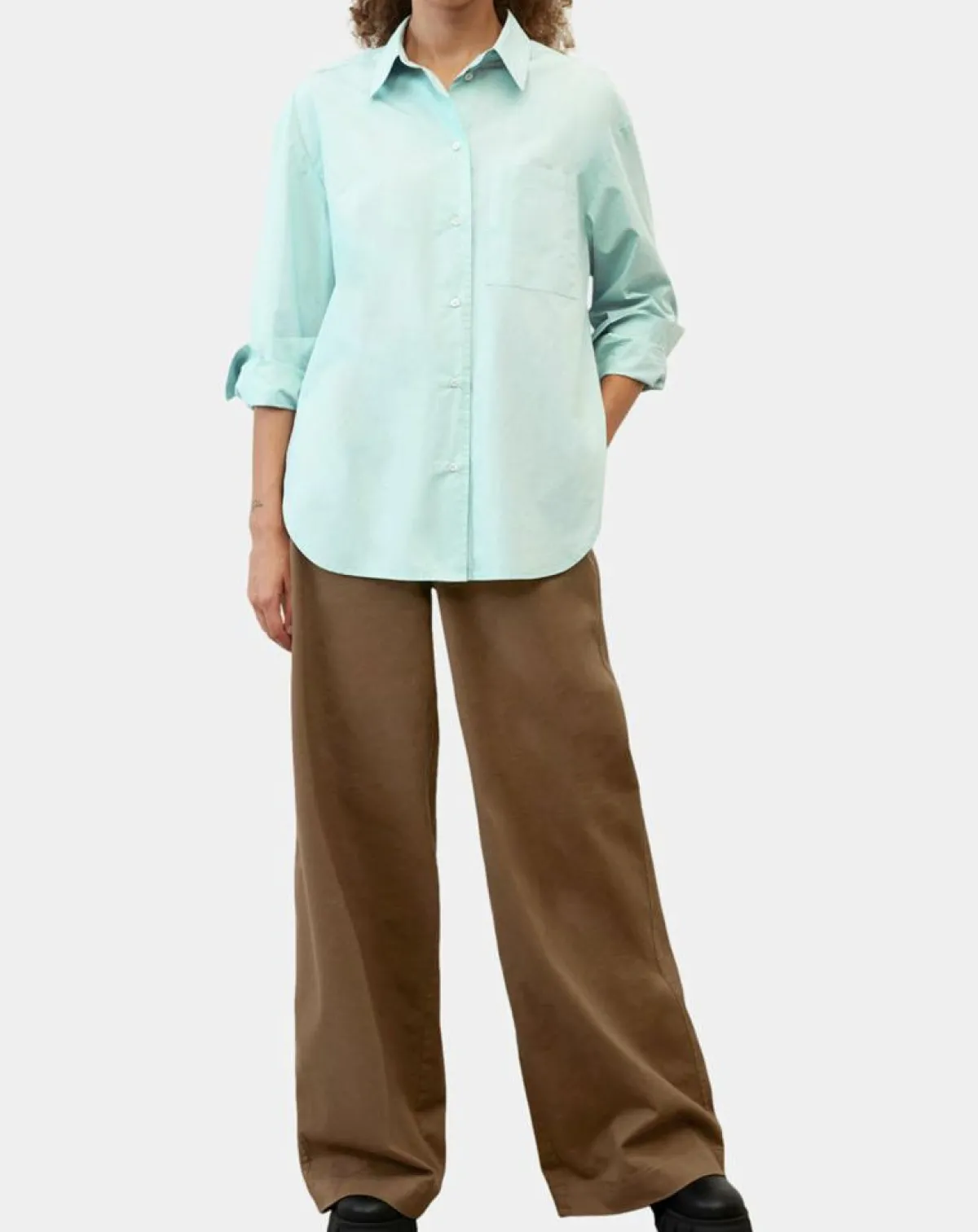 Marc O'Polo Chemises|Chemise boyfriend bleu clair