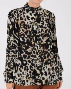 Swildens Chemises|Chemise Caetano beige/kaki/noir