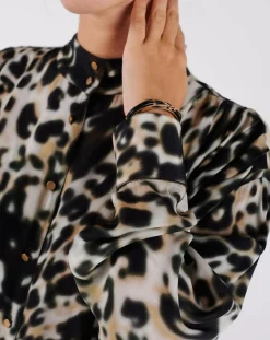 Swildens Chemises|Chemise Caetano beige/kaki/noir