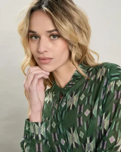 Hartford Chemises|Chemise Camu verte