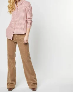 Karl Marc John Chemises|Chemise Candeur à rayures terracotta