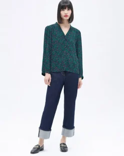 Caroll Chemises|Chemise Candy imprimée lagon