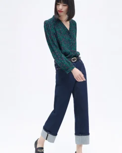 Caroll Chemises|Chemise Candy imprimée lagon