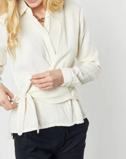 Karl Marc John Chemises|Chemise Capitaine en Gaze de Coton crème