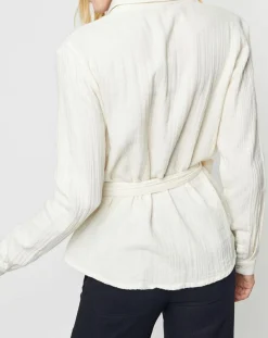 Karl Marc John Chemises|Chemise Capitaine en Gaze de Coton crème