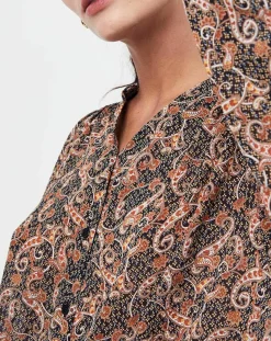 See u Soon Chemises|Chemise Chérimole imprimée noir/marron