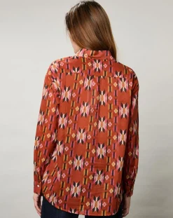 Hartford Chemises|Chemise Cinema imprimée rouge