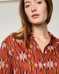 Hartford Chemises|Chemise Cinema imprimée rouge