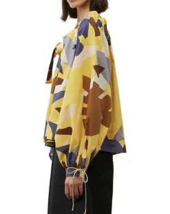 Marc O'Polo Chemises|Chemise Col Lavalière jaune/multicolore