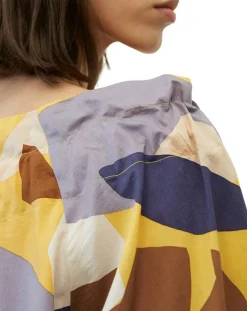 Marc O'Polo Chemises|Chemise Col Lavalière jaune/multicolore