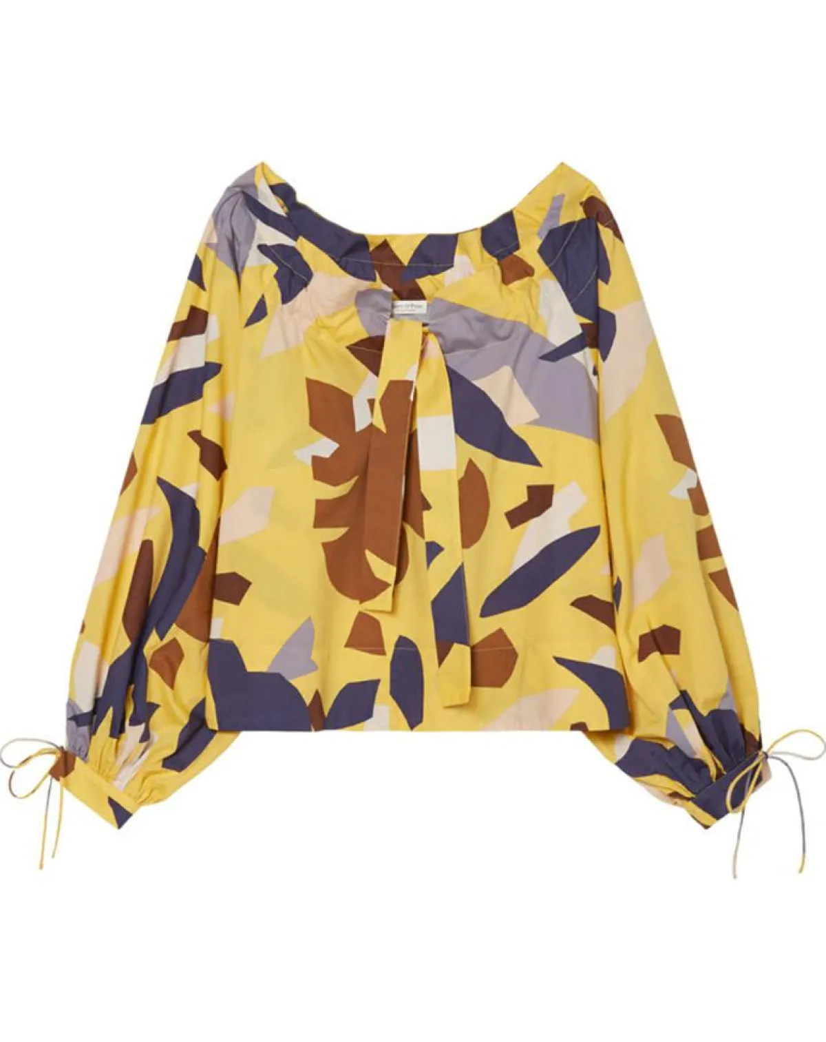 Marc O'Polo Chemises|Chemise Col Lavalière jaune/multicolore