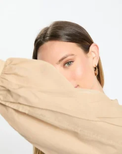 Marc O'Polo Chemises|Chemise Col Mao Poche beige moyen