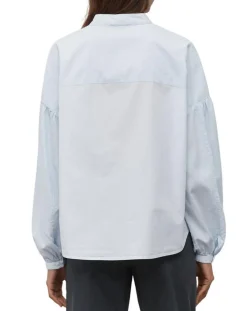 Marc O'Polo Chemises|Chemise Col Mao Poche bleu clair