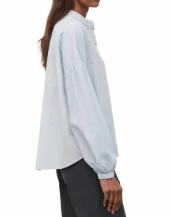 Marc O'Polo Chemises|Chemise Col Mao Poche bleu clair