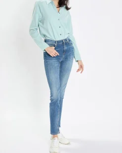 Marc O'Polo Chemises|Chemise col polo bleu clair