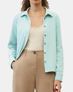 Marc O'Polo Chemises|Chemise col polo bleu clair