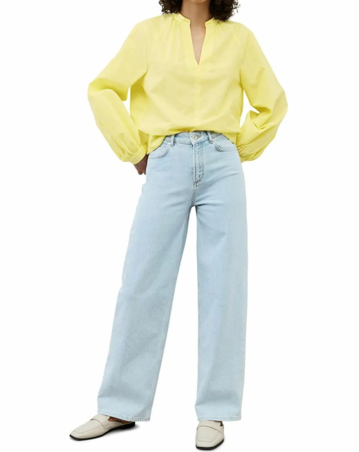 Marc O'Polo Chemises|Chemise Col V en Coton Bio jaune