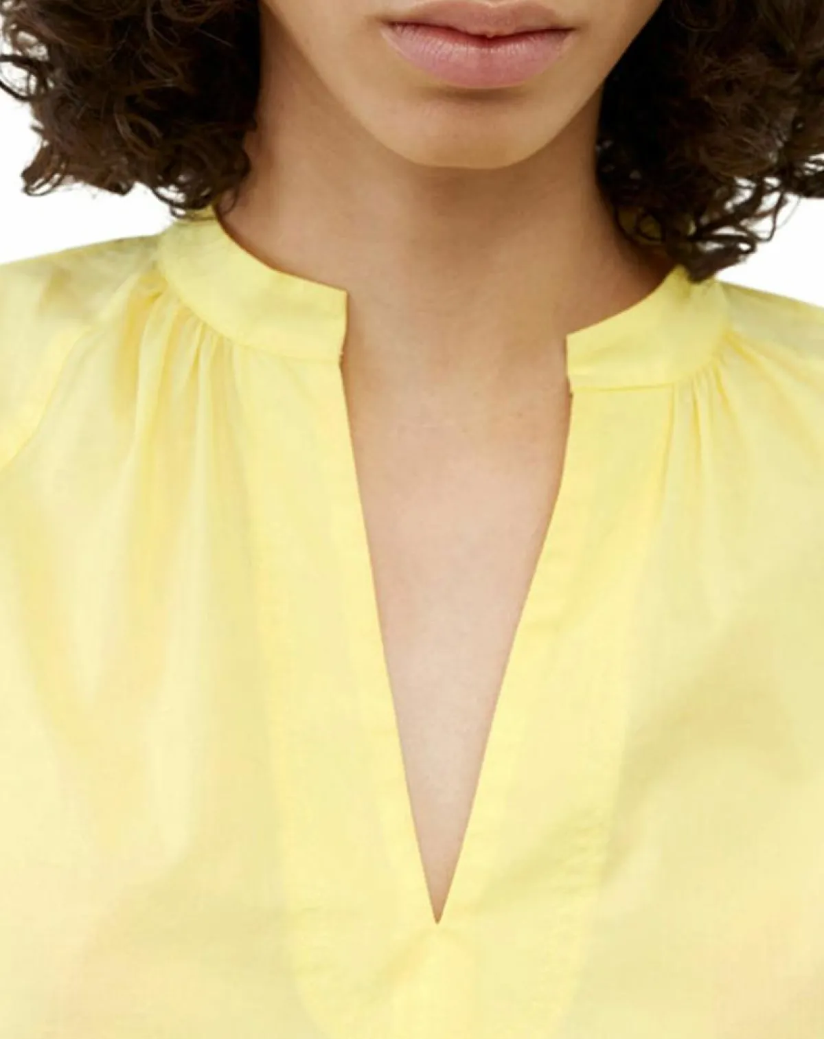 Marc O'Polo Chemises|Chemise Col V en Coton Bio jaune