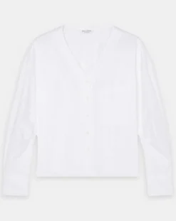Marc O'Polo Chemises|Chemise col V poche blanche