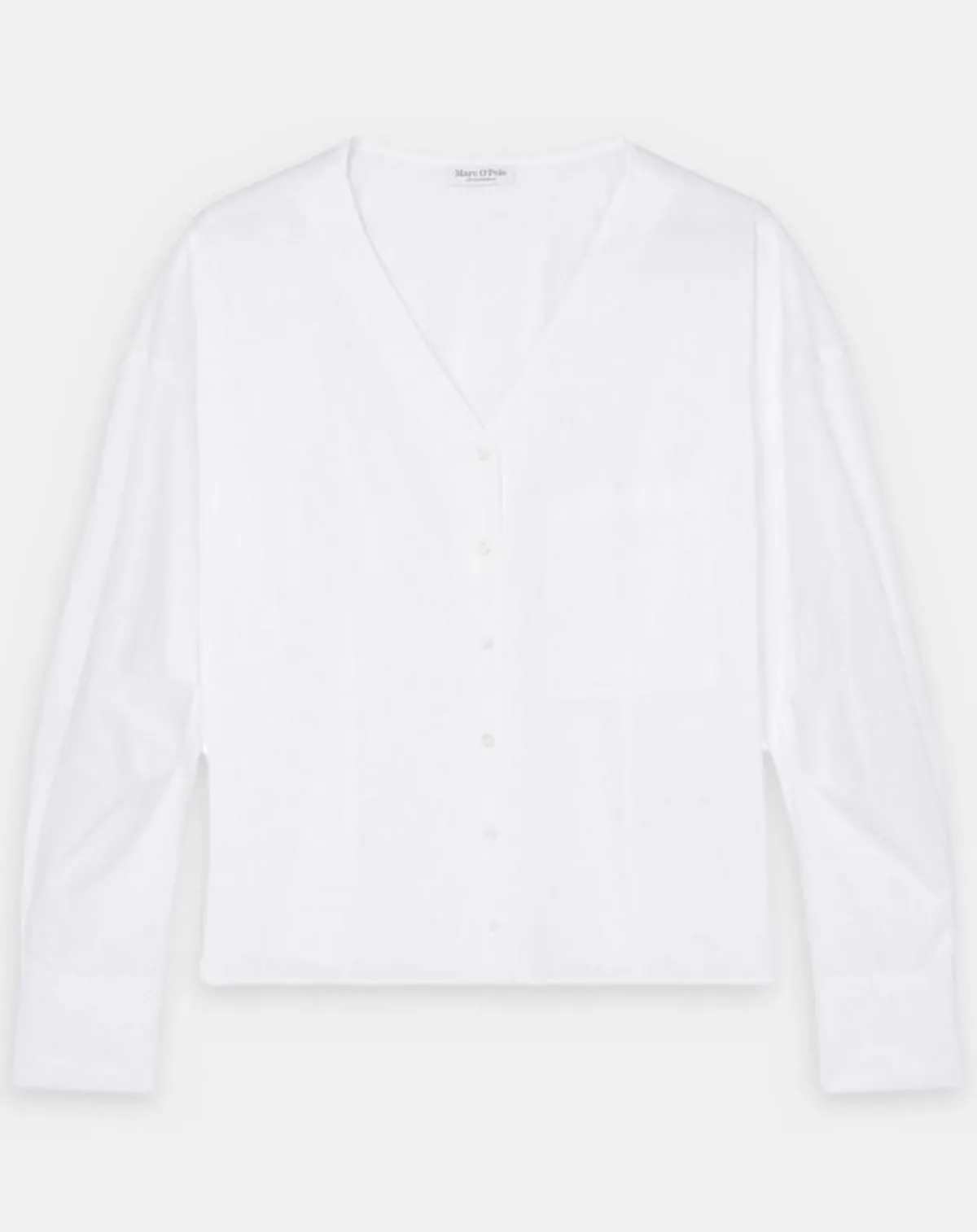 Marc O'Polo Chemises|Chemise col V poche blanche