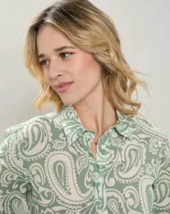Hartford Chemises|Chemise Coraz imprimée verte
